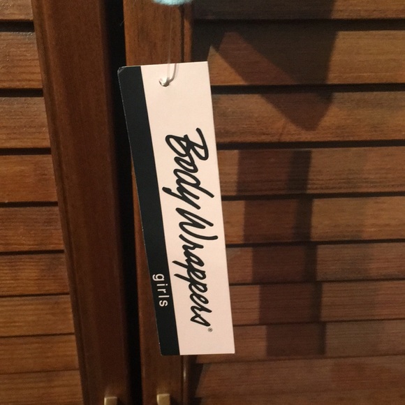 Leotard Light Blue Long Sleeve Body Wrappers Girls Size 12-14 NWT - Picture 3 of 4